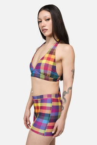 Dangerfield NZ - Cosy Check Bikini Top - multi