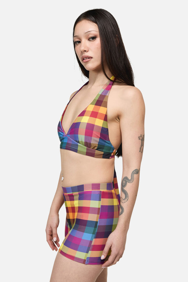 Dangerfield NZ - Cosy Check Bikini Top - multi