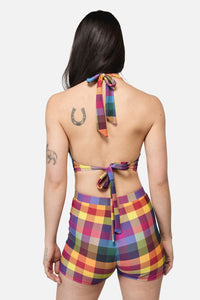 Dangerfield NZ - Cosy Check Bikini Top - multi