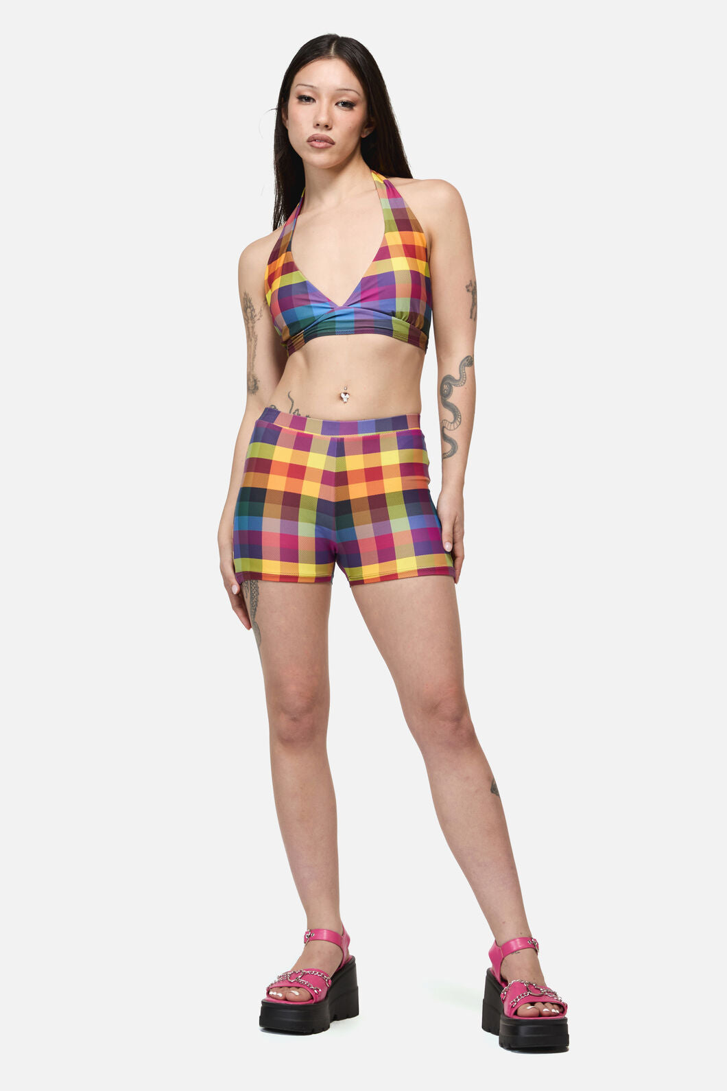 Dangerfield NZ - Cosy Check Bikini Top - multi