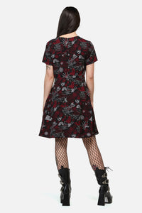 Dangerfield NZ - Pirate Punk Print Dress - black