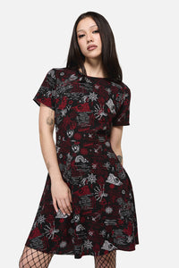 Dangerfield NZ - Pirate Punk Print Dress - black