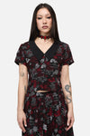 Dangerfield NZ - Pirate Punk Print Blouse - black