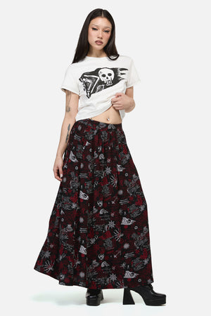 Dangerfield NZ - Pirate Punk Midi Skirt - black