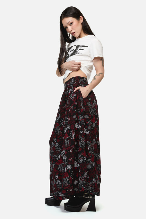 Dangerfield NZ - Pirate Punk Midi Skirt - black