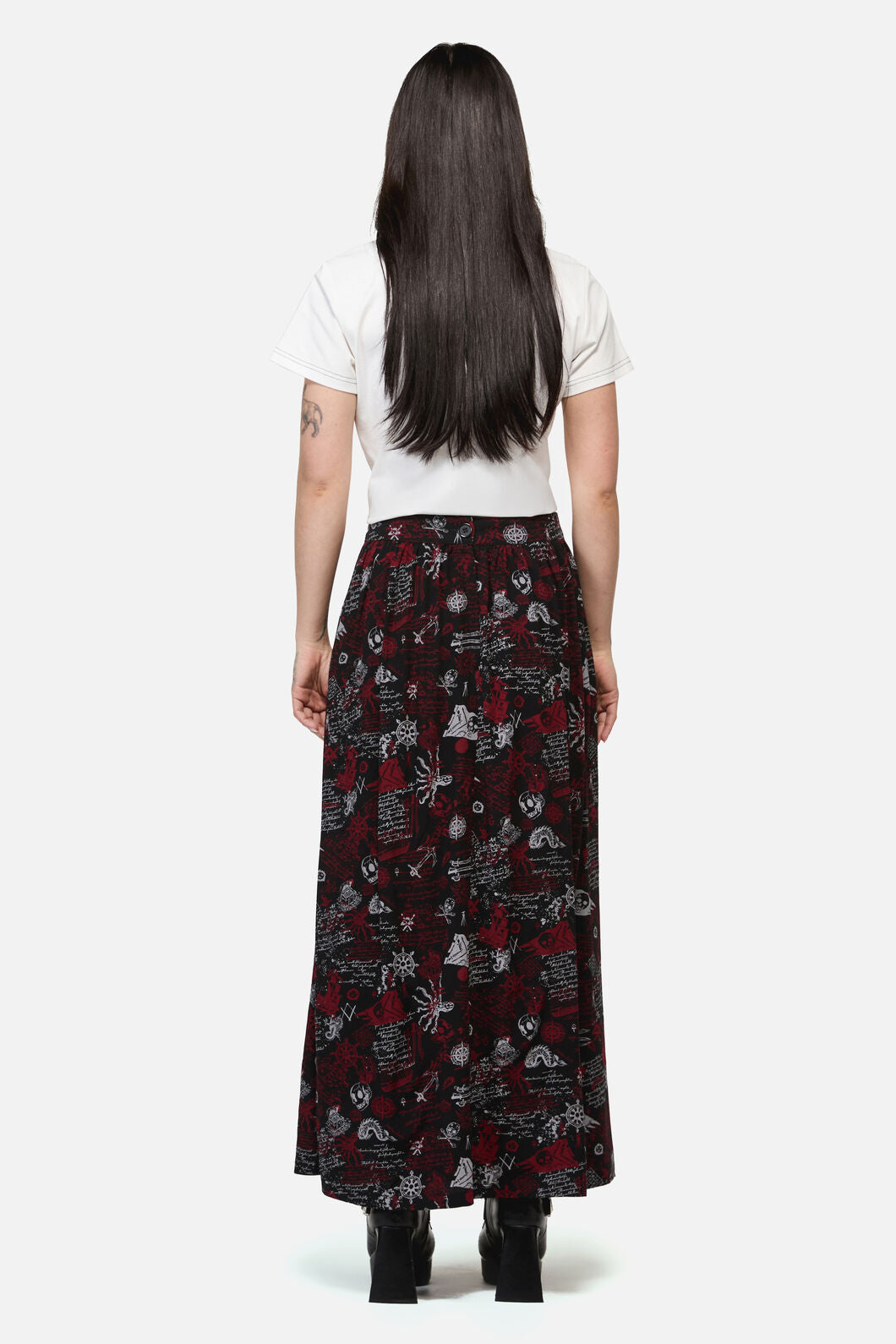Dangerfield NZ - Pirate Punk Midi Skirt - black