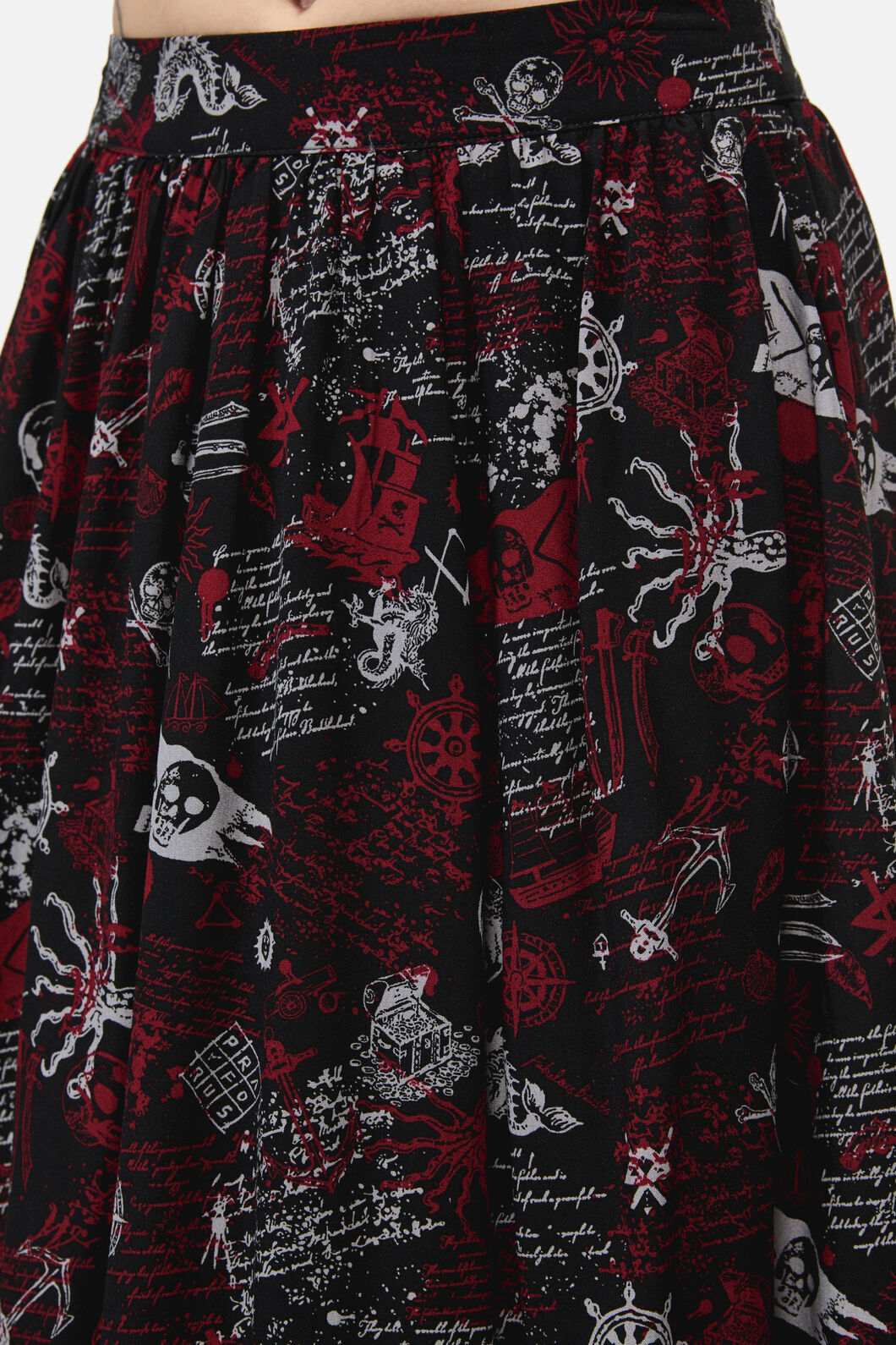 Dangerfield NZ - Pirate Punk Midi Skirt - black