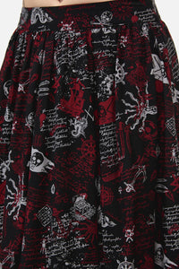 Dangerfield NZ - Pirate Punk Midi Skirt - black