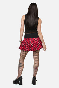 Dangerfield NZ - Piracy Punk Tartan Mini Skort - red