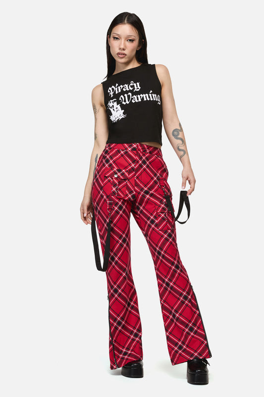 Dangerfield NZ - Piracy Punk Tartan Pant - red