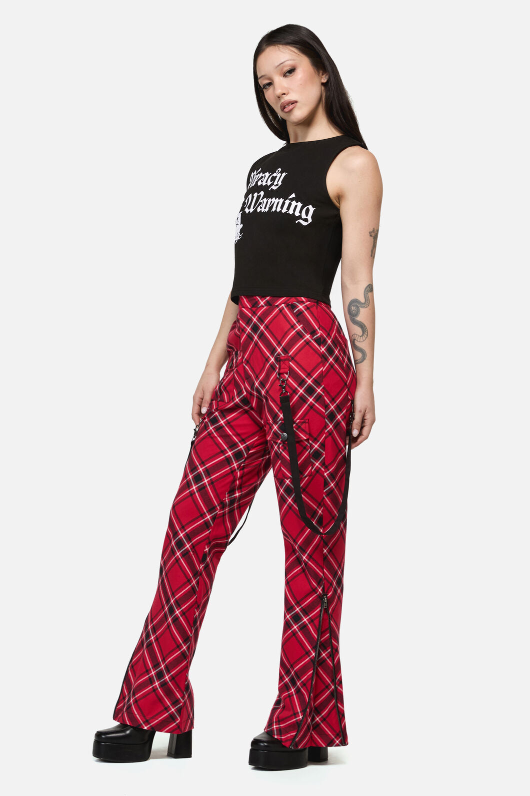Dangerfield NZ - Piracy Punk Tartan Pant - red