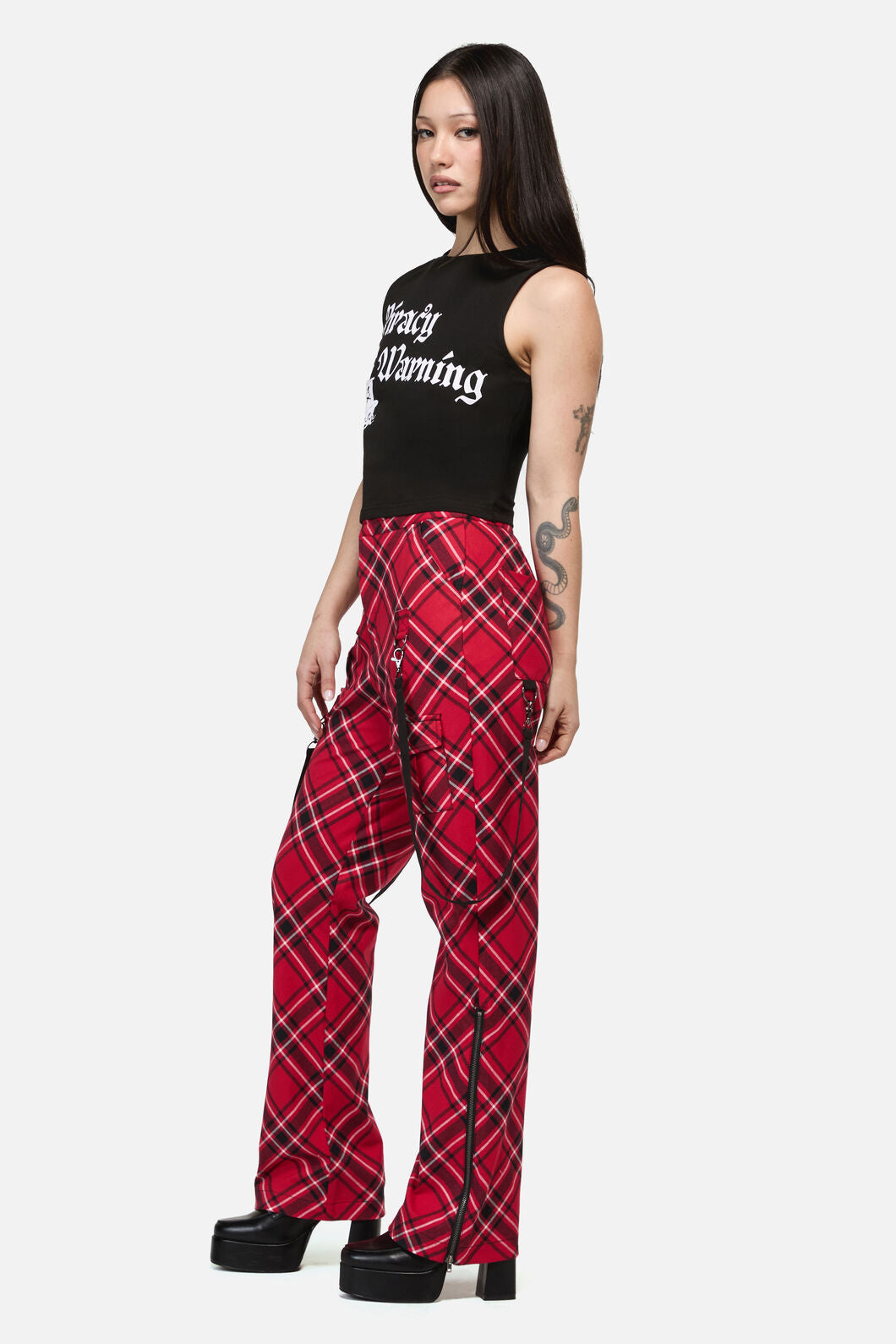 Dangerfield NZ - Piracy Punk Tartan Pant - red
