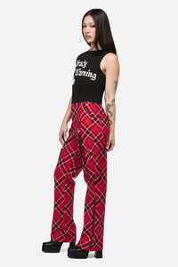 Dangerfield NZ - Piracy Punk Tartan Pant - red