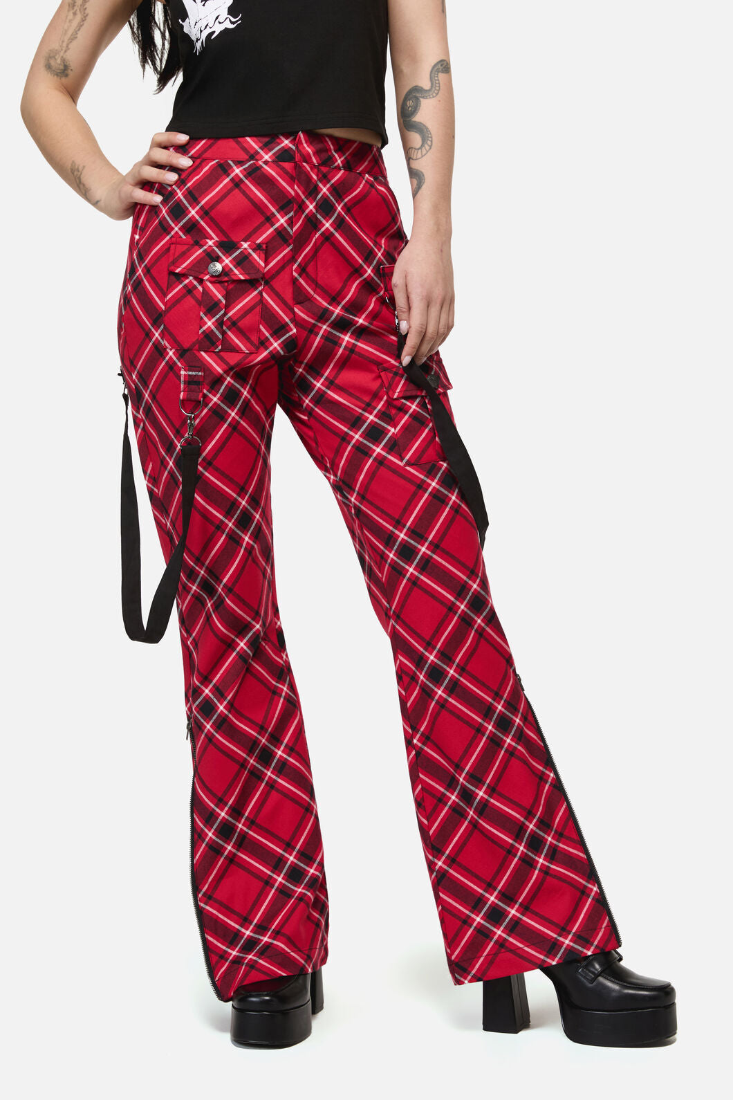 Dangerfield NZ - Piracy Punk Tartan Pant - red