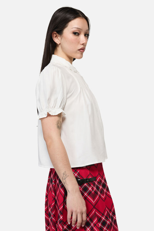 Dangerfield NZ - BuccaneerPunkShortSleeveBlouse - cream