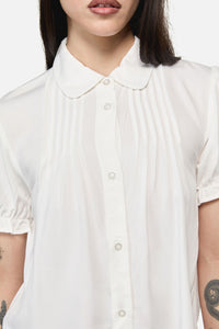 Dangerfield NZ - BuccaneerPunkShortSleeveBlouse - cream