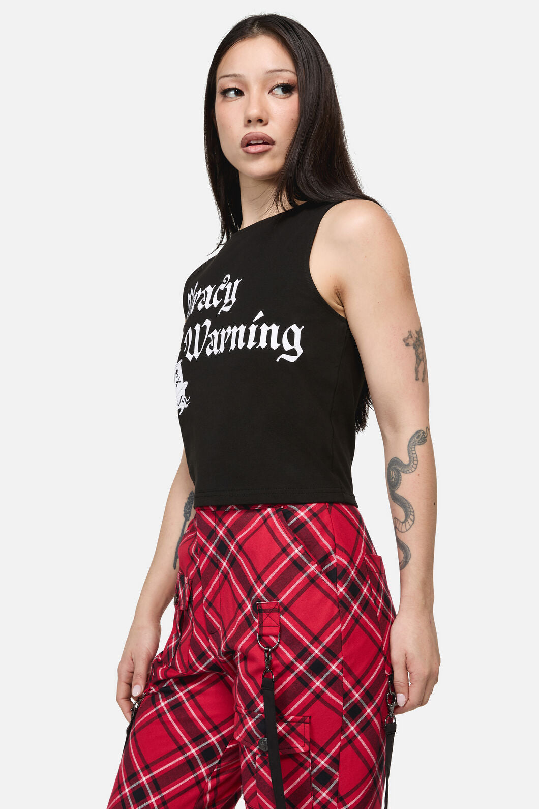 Dangerfield NZ - Piracy Print Punk Tank Top - black