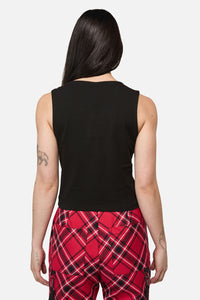 Dangerfield NZ - Piracy Print Punk Tank Top - black