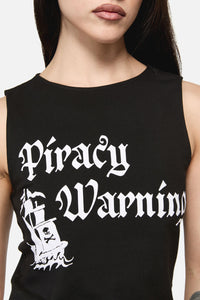 Dangerfield NZ - Piracy Print Punk Tank Top - black