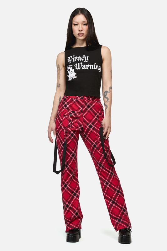 Dangerfield NZ - Piracy Print Punk Tank Top - black