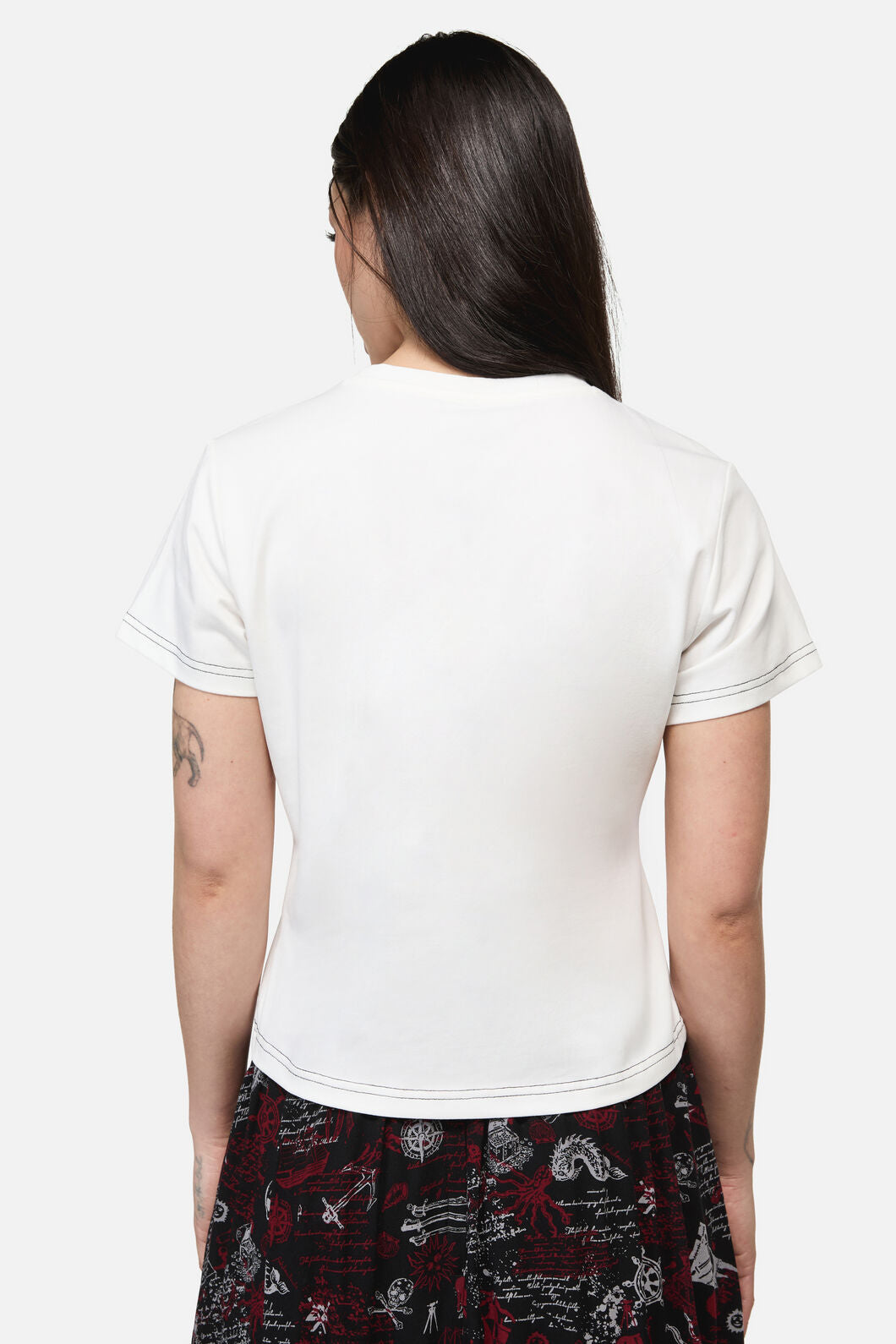Dangerfield NZ - Pirate Flag Print Punk Tee - cream