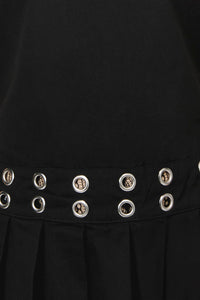 Dangerfield NZ - Pirate Punk Eyelet Mini Dress - black