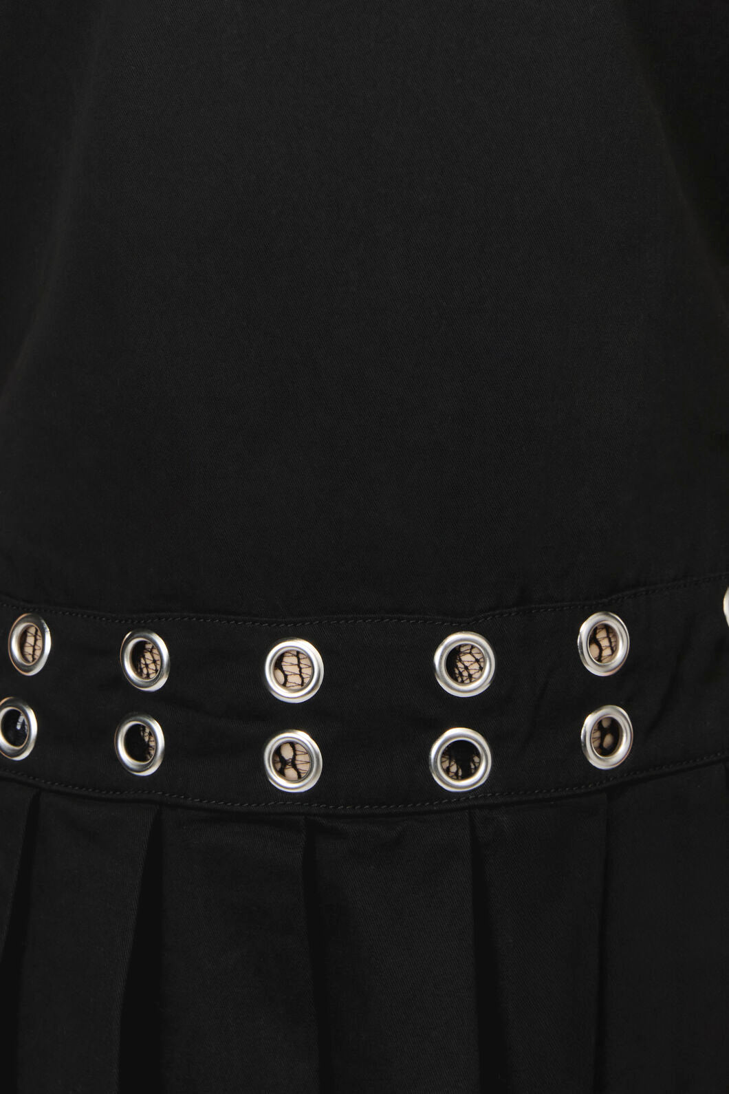 Dangerfield NZ - Pirate Punk Eyelet Mini Dress - black