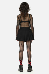 Dangerfield NZ - Pirate Skull Trim Goth Skort - black