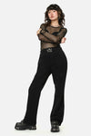 Dangerfield NZ - Pirate Skull TrimGothFlarePant - black