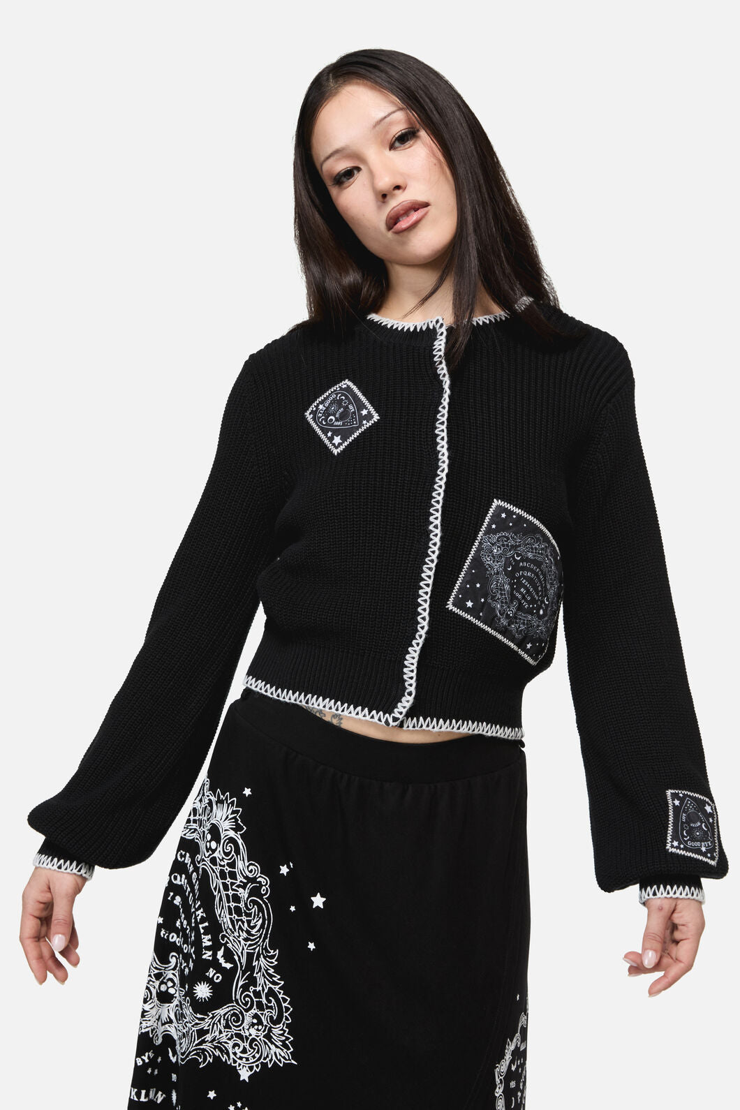 Dangerfield NZ - Séance Patch Goth Cardigan - black