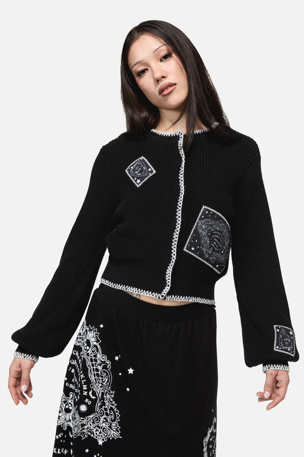 Dangerfield NZ - Séance Patch Goth Cardigan - black
