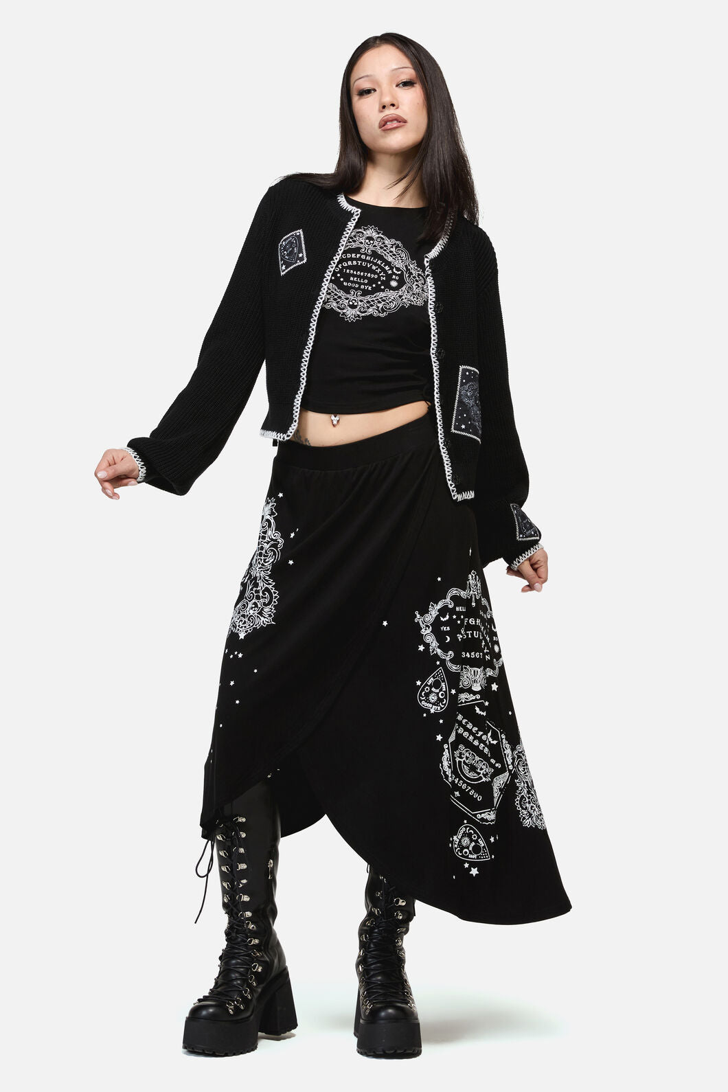 Dangerfield NZ - Séance Patch Goth Cardigan - black