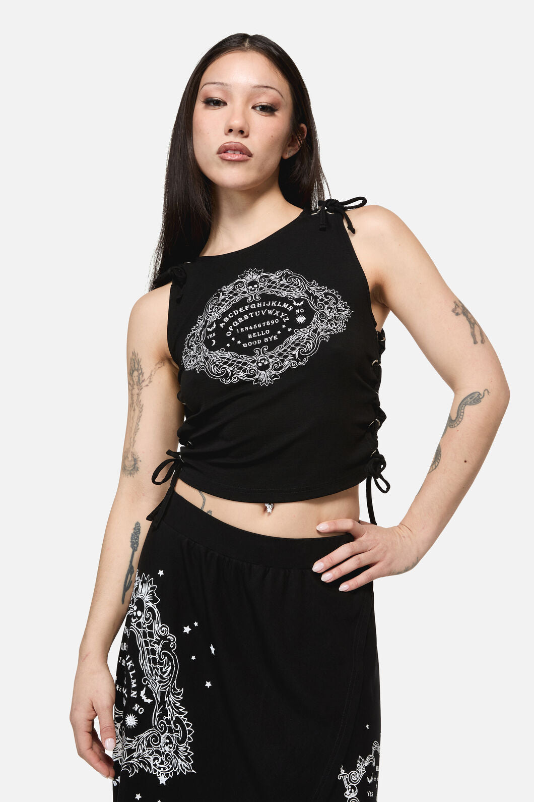 Dangerfield NZ - Séance Goth Print Tank Top - black