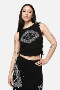 Dangerfield NZ - Séance Goth Print Tank Top - black