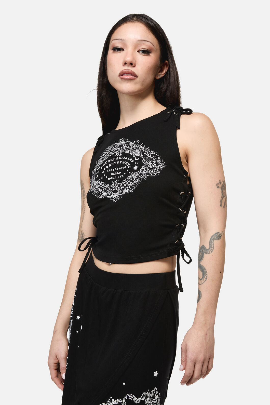 Dangerfield NZ - Séance Goth Print Tank Top - black