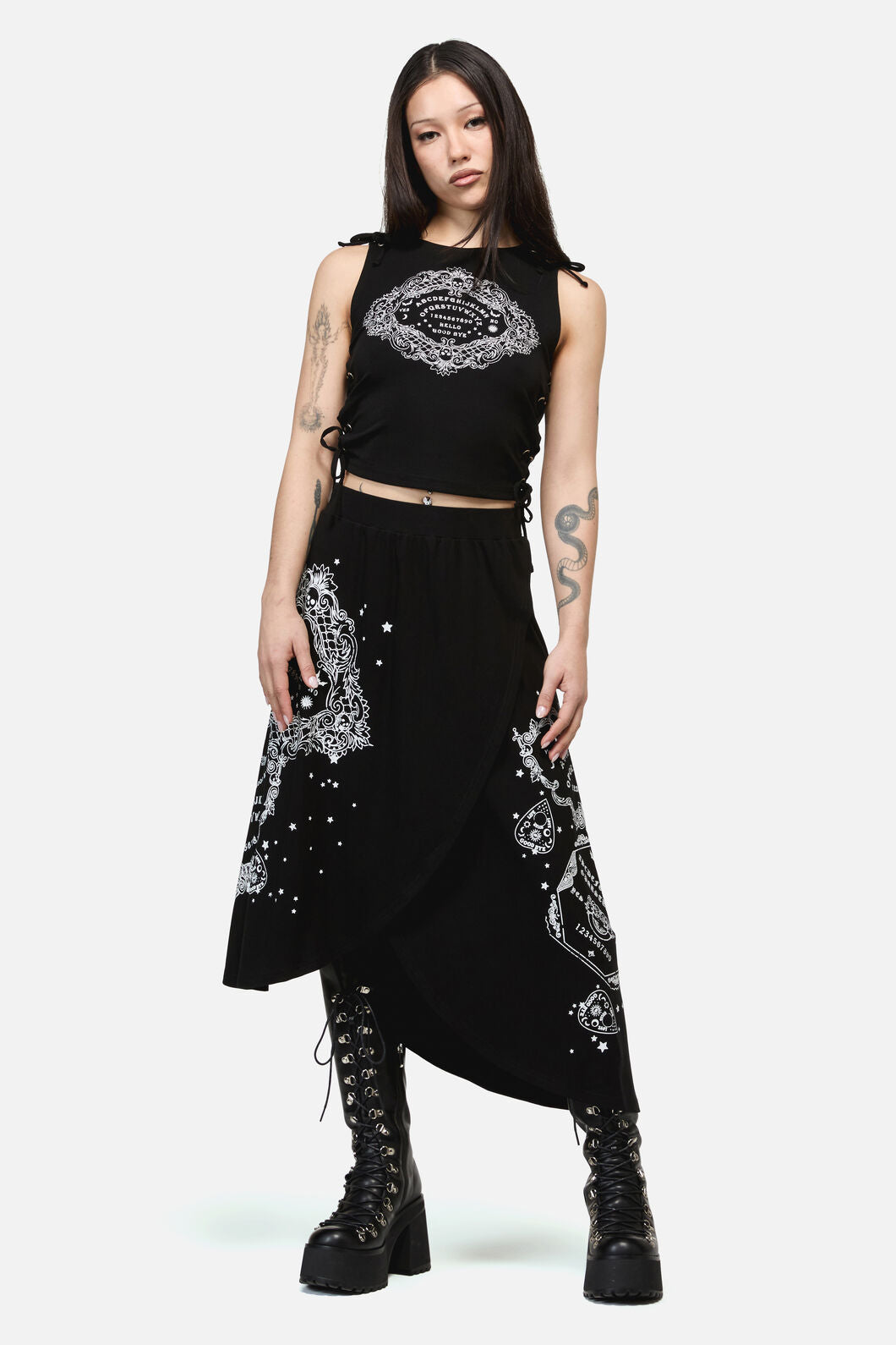 Dangerfield NZ - Séance Goth Print Tank Top - black