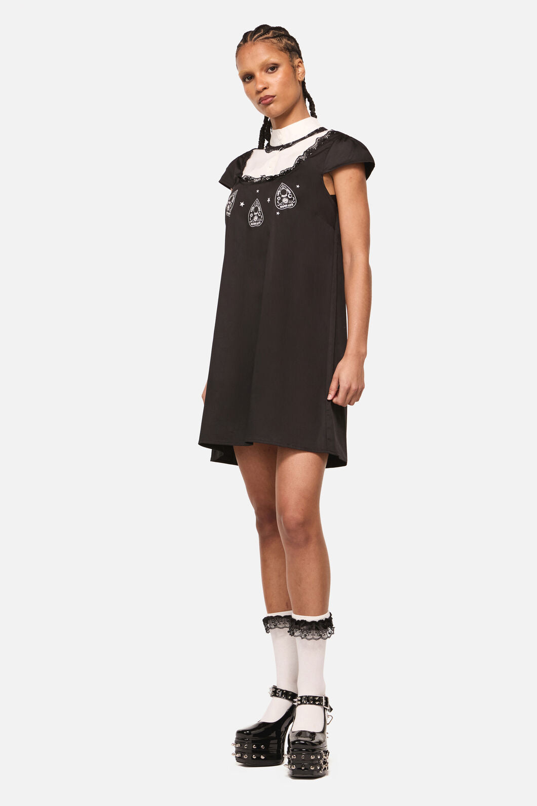 Dangerfield NZ - Séance Contrast Goth MiniDress - black