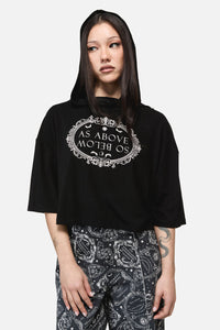 Dangerfield NZ - Séance Hooded Goth Print Tee - black