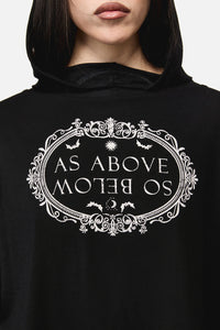 Dangerfield NZ - Séance Hooded Goth Print Tee - black