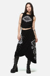 Dangerfield NZ - Séance Layered Goth Midi Skirt - black