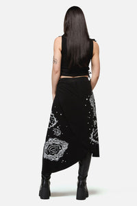 Dangerfield NZ - Séance Layered Goth Midi Skirt - black