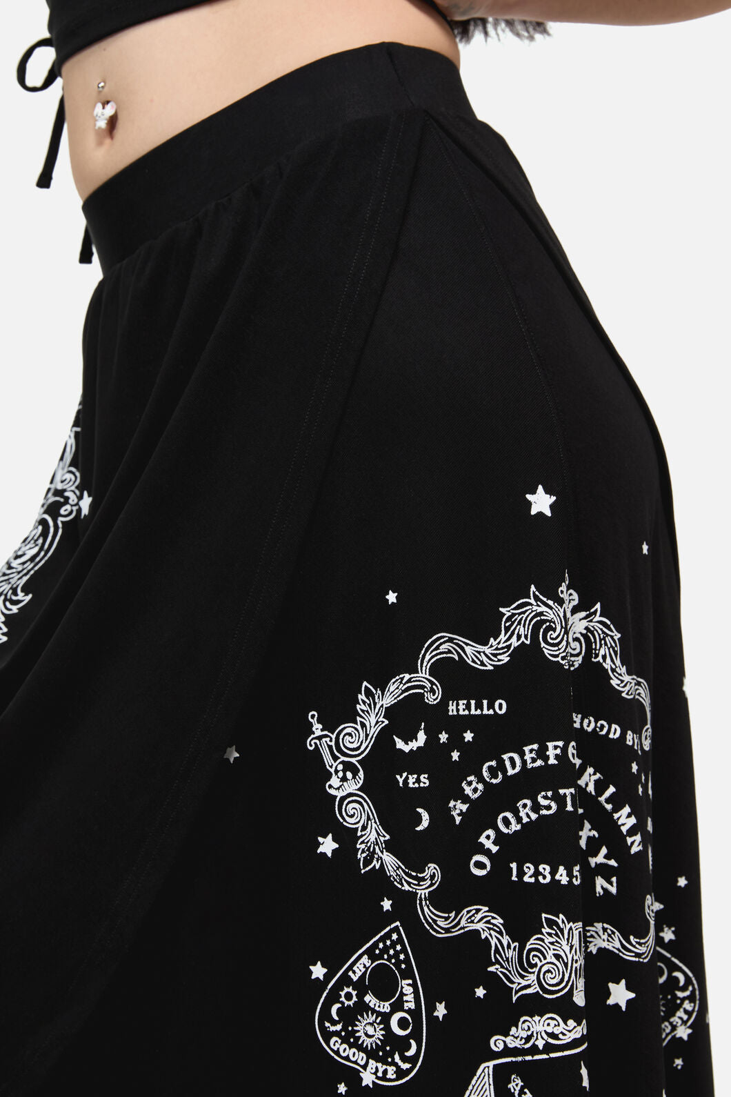 Dangerfield NZ - Séance Layered Goth Midi Skirt - black