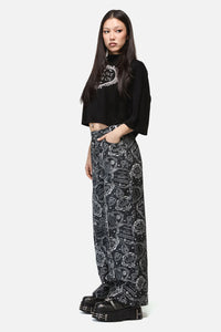 Dangerfield NZ - Séance Print Goth Relaxed Jean - black