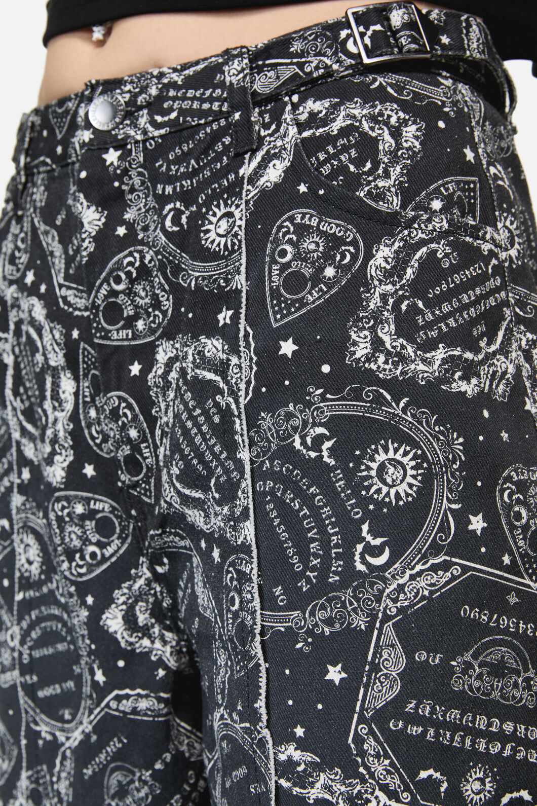 Dangerfield NZ - Séance Print Goth Relaxed Jean - black
