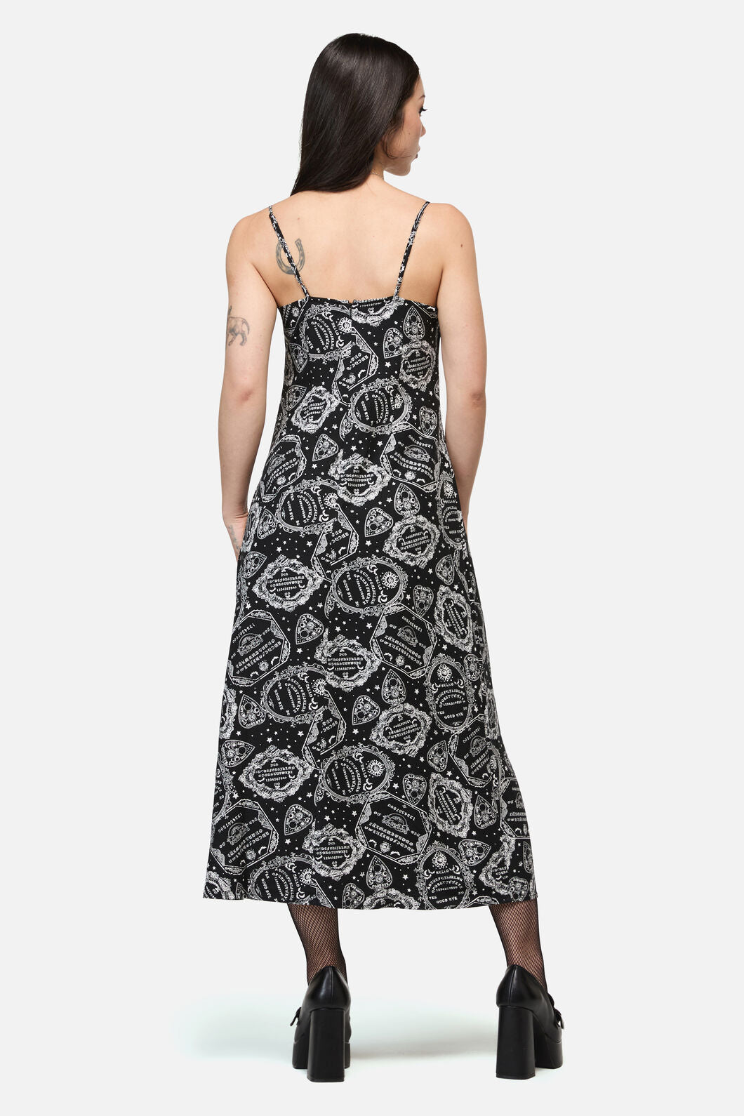 Dangerfield NZ - Séance Goth Strap Midi Dress - black