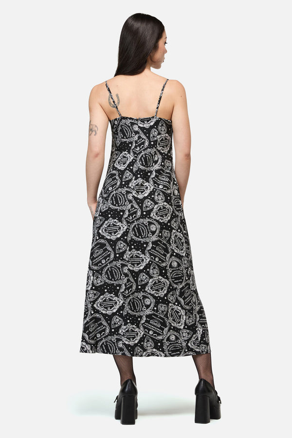 Dangerfield NZ - Séance Goth Strap Midi Dress - black