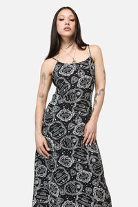 Dangerfield NZ - Séance Goth Strap Midi Dress - black