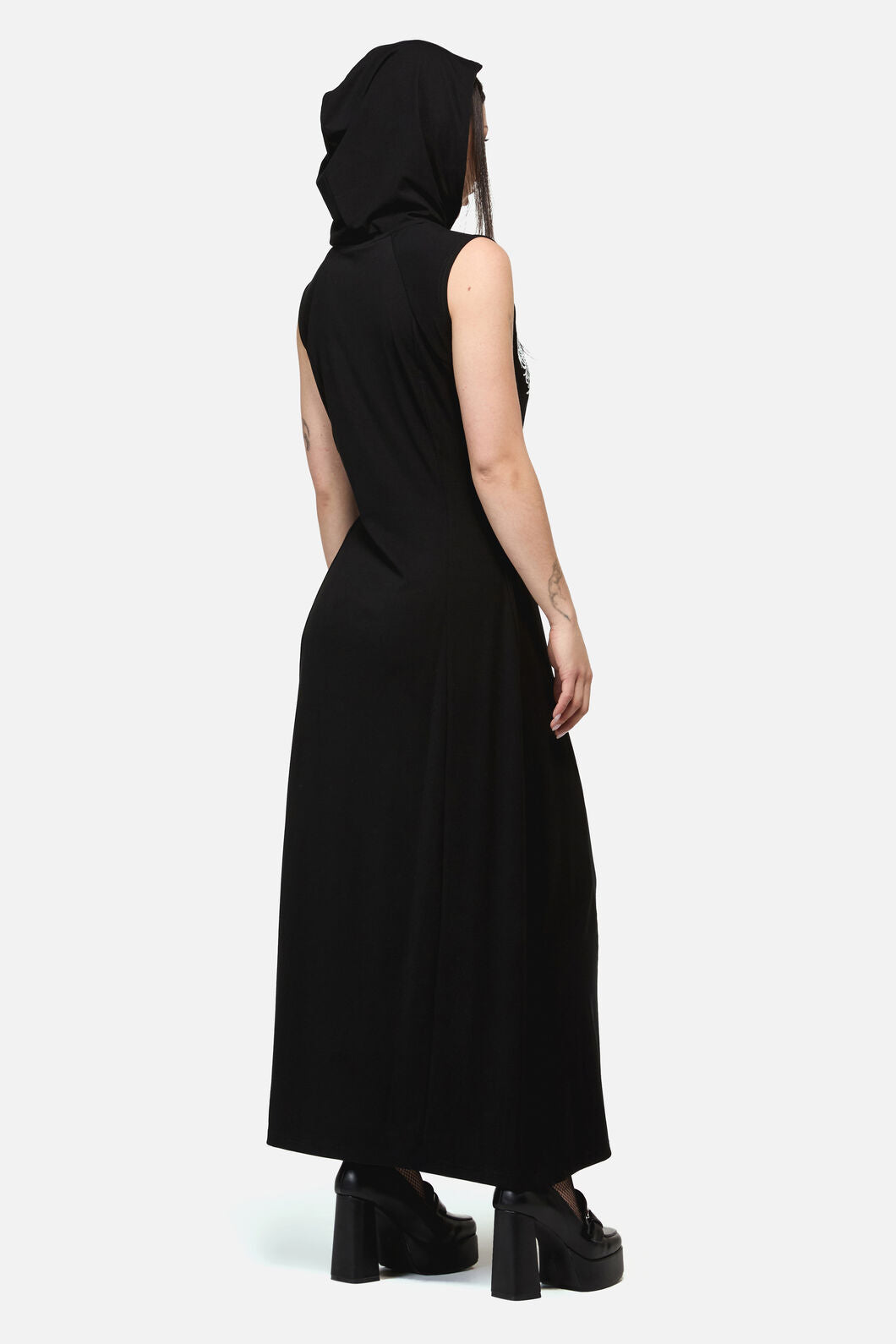 Dangerfield NZ - Séance Hooded Goth Maxi Dress - black