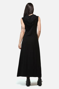 Dangerfield NZ - Séance Hooded Goth Maxi Dress - black