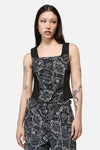 Dangerfield NZ - Séance Print Goth Corset Top - black